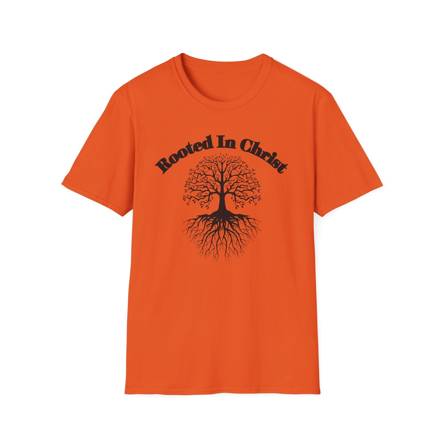 Rooted in Christ (Black ink) Adult Unisex T-Shirt