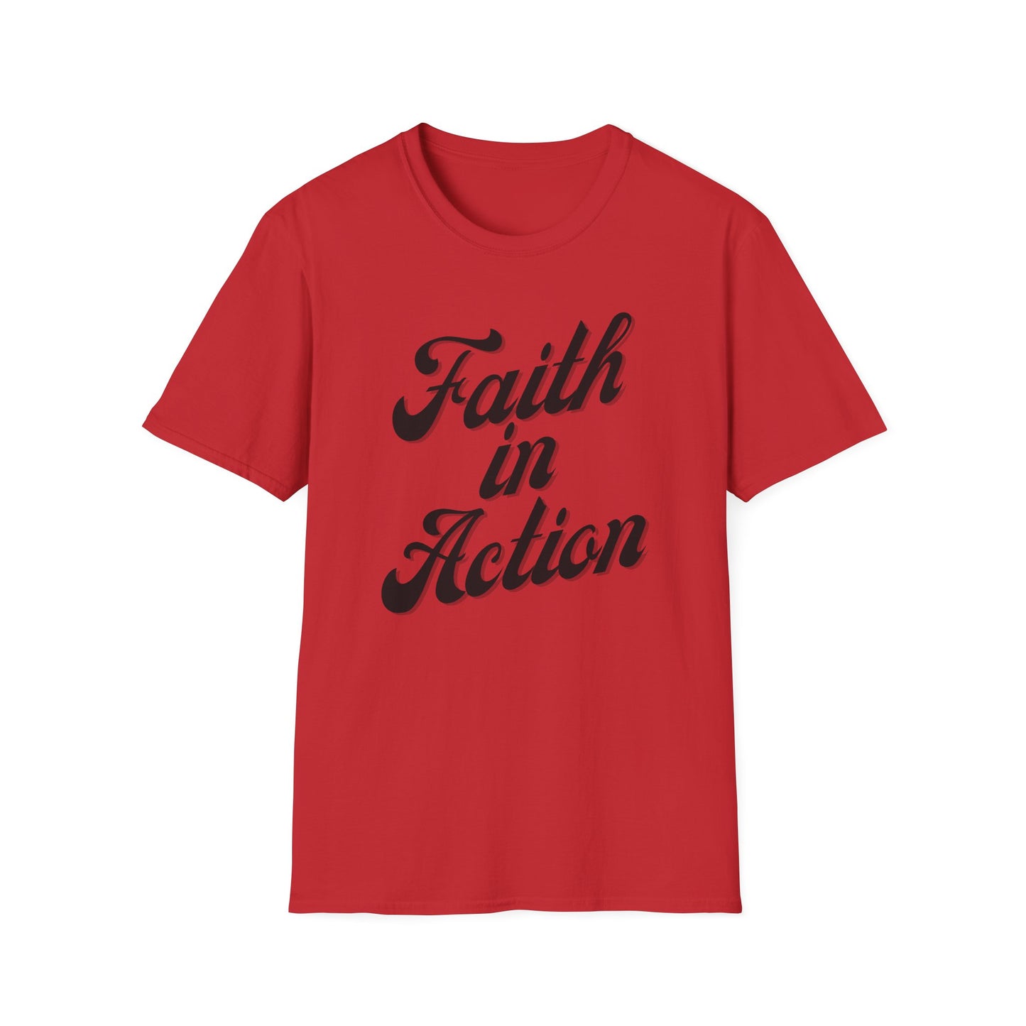 Faith in Action (Black ink) Adult Unisex T-Shirt