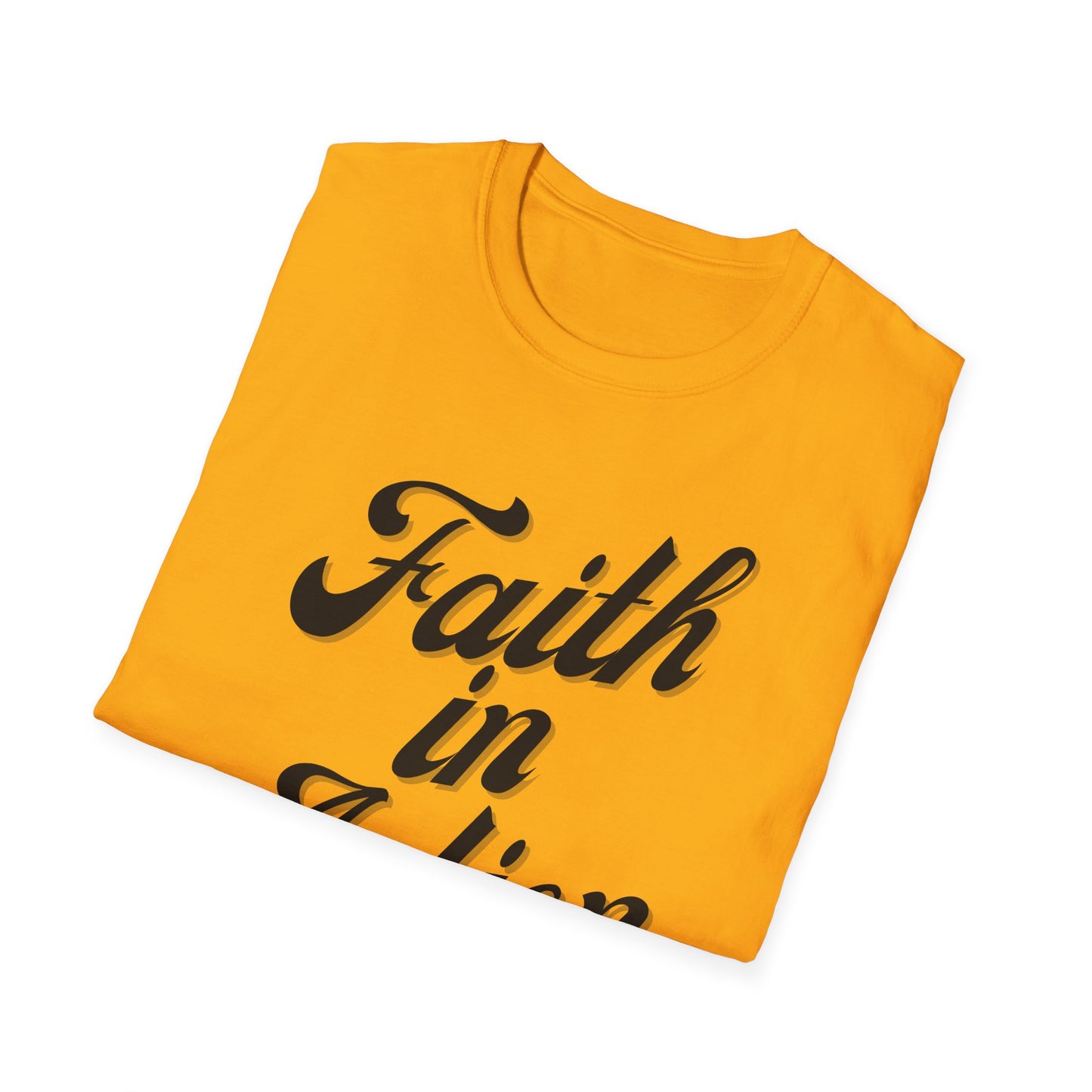 Faith in Action (Black ink) Adult Unisex T-Shirt