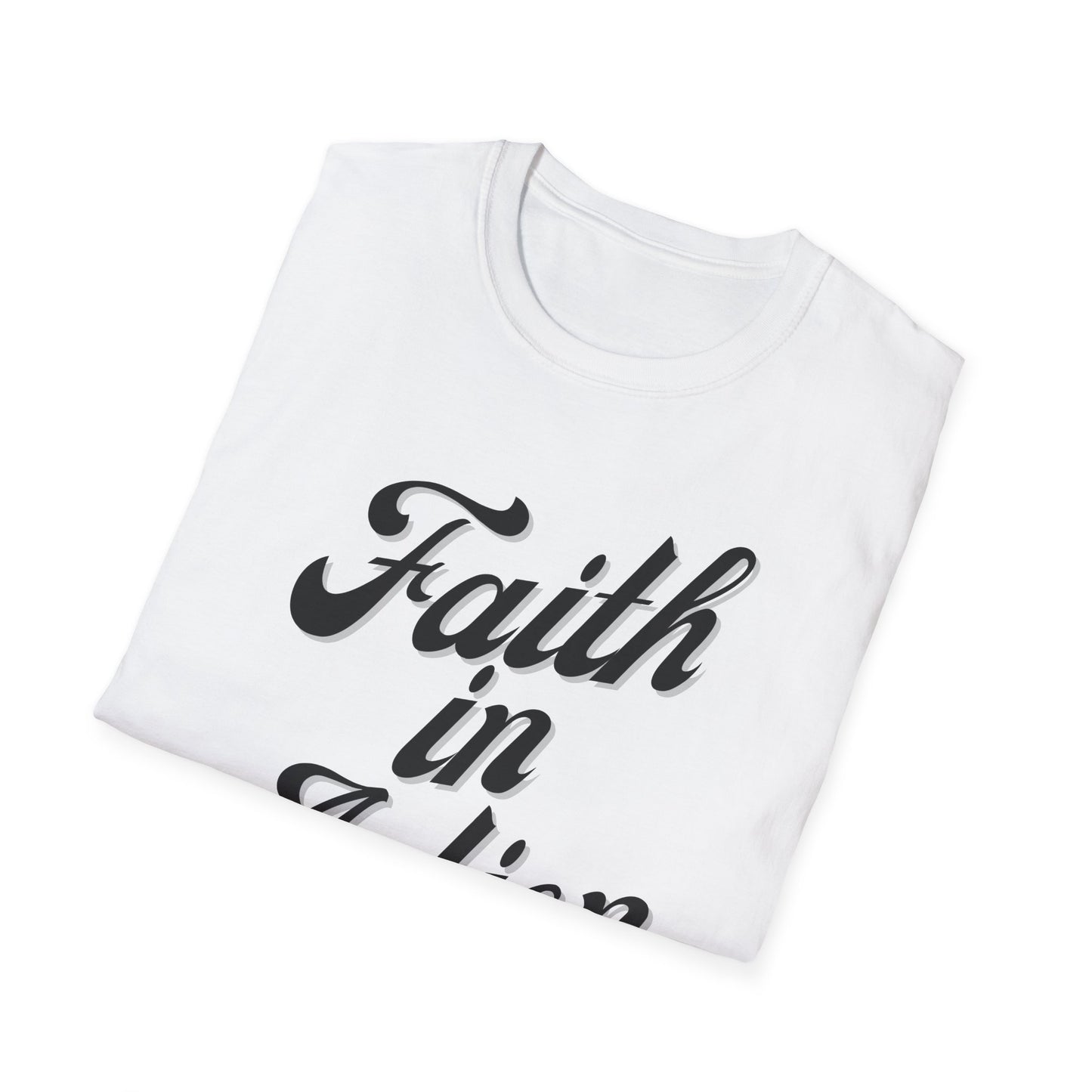 Faith in Action (Black ink) Adult Unisex T-Shirt