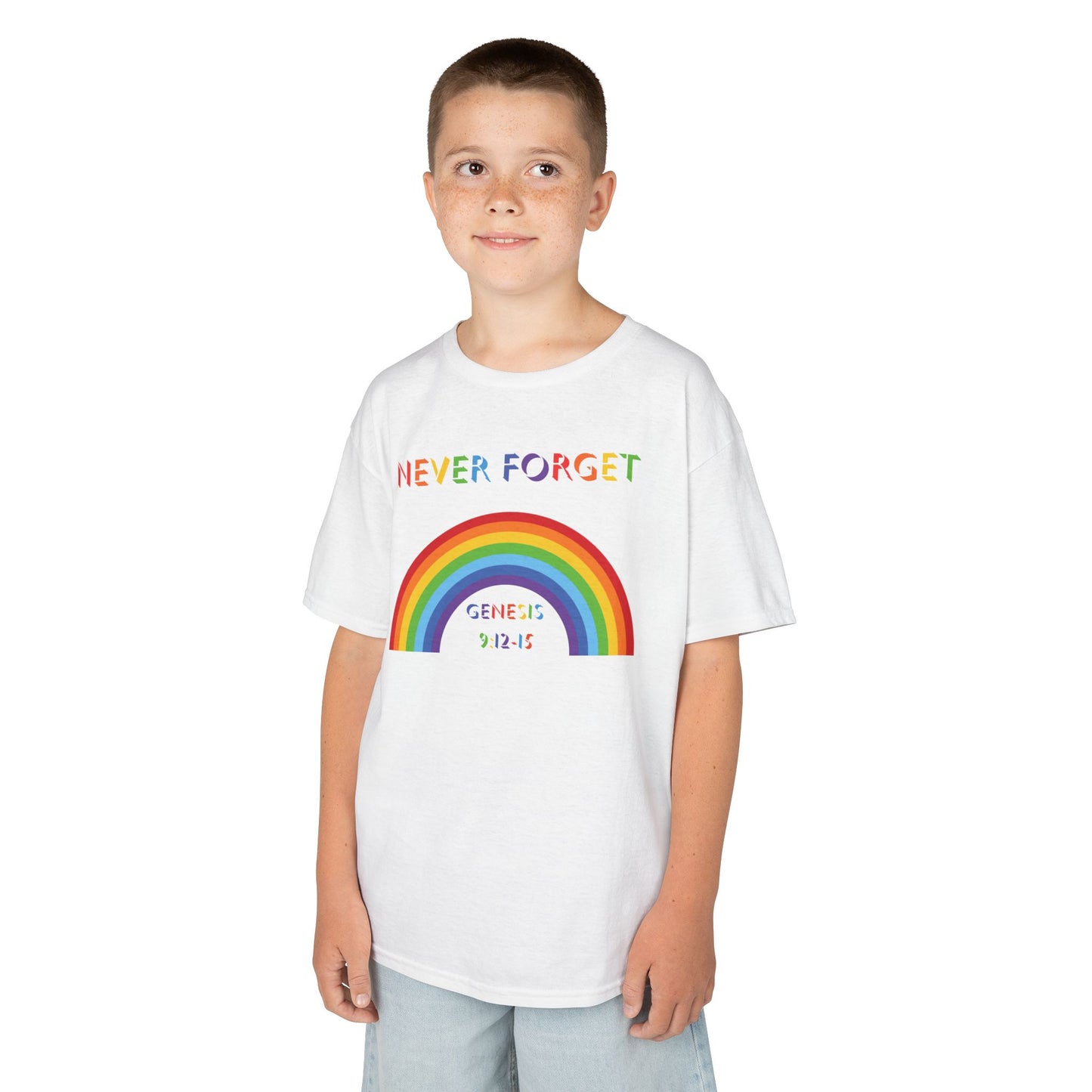 Rainbow Genesis 9:12 - Kids Heavy Cotton