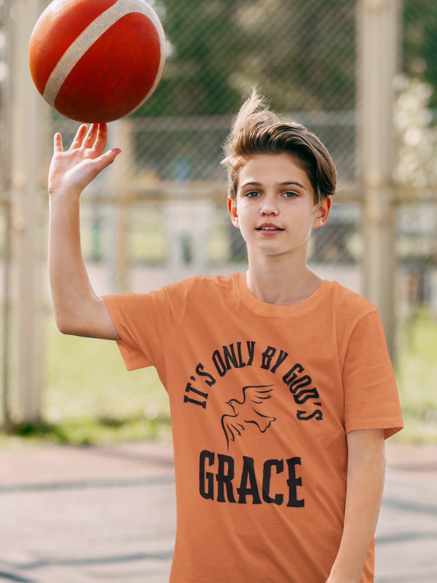 By God's Grace - Kids Heavy Cotton