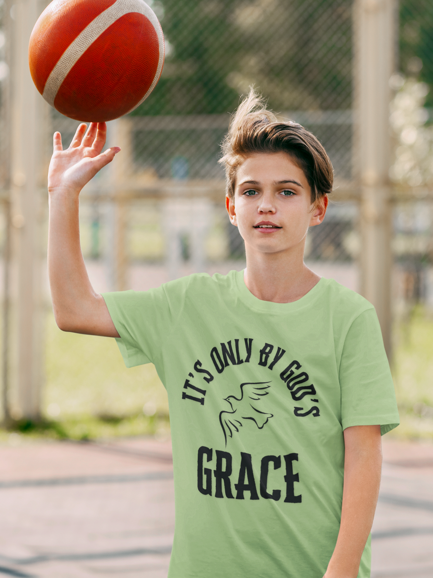By God's Grace - Kids Heavy Cotton