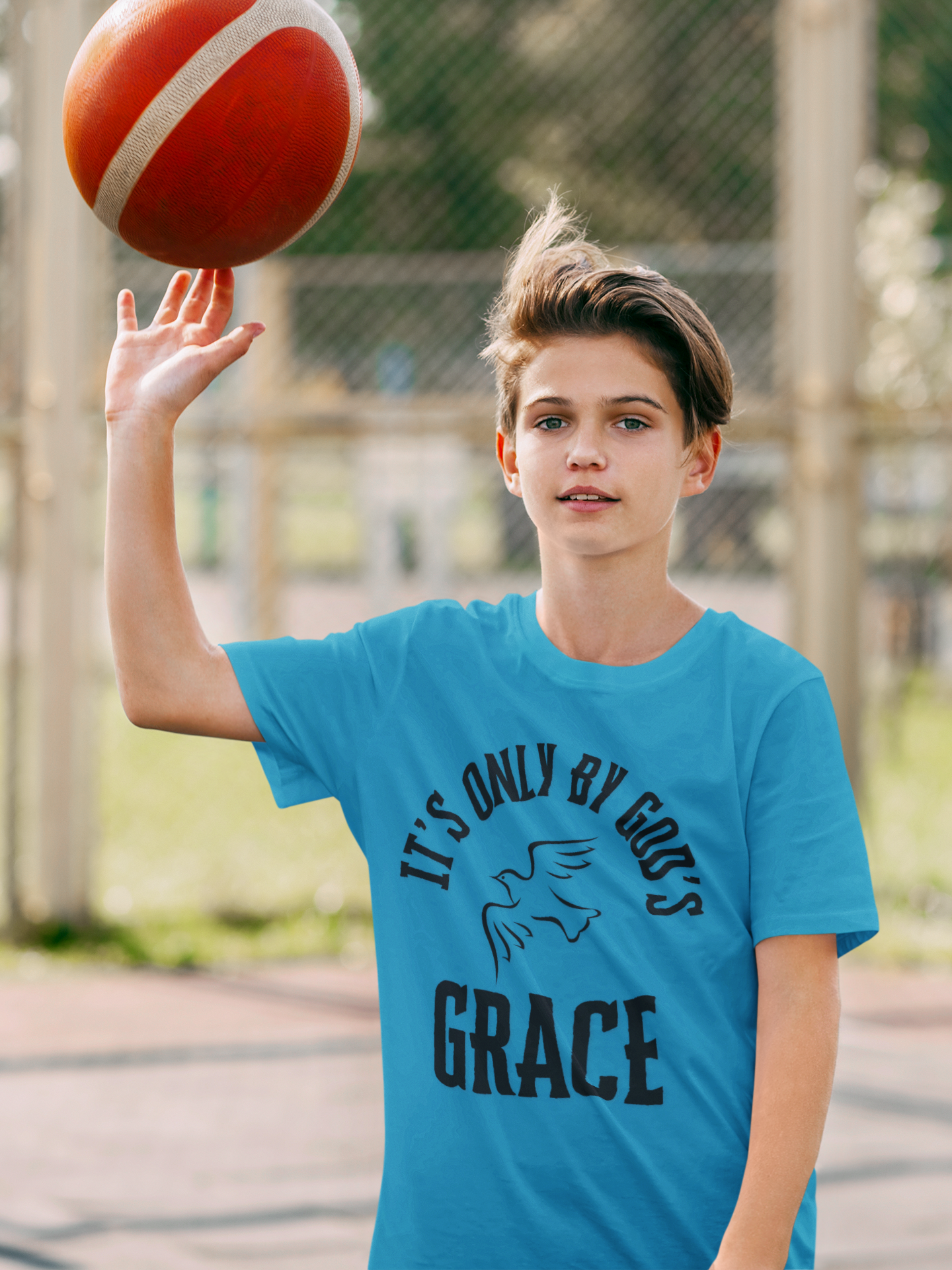 By God's Grace - Kids Heavy Cotton