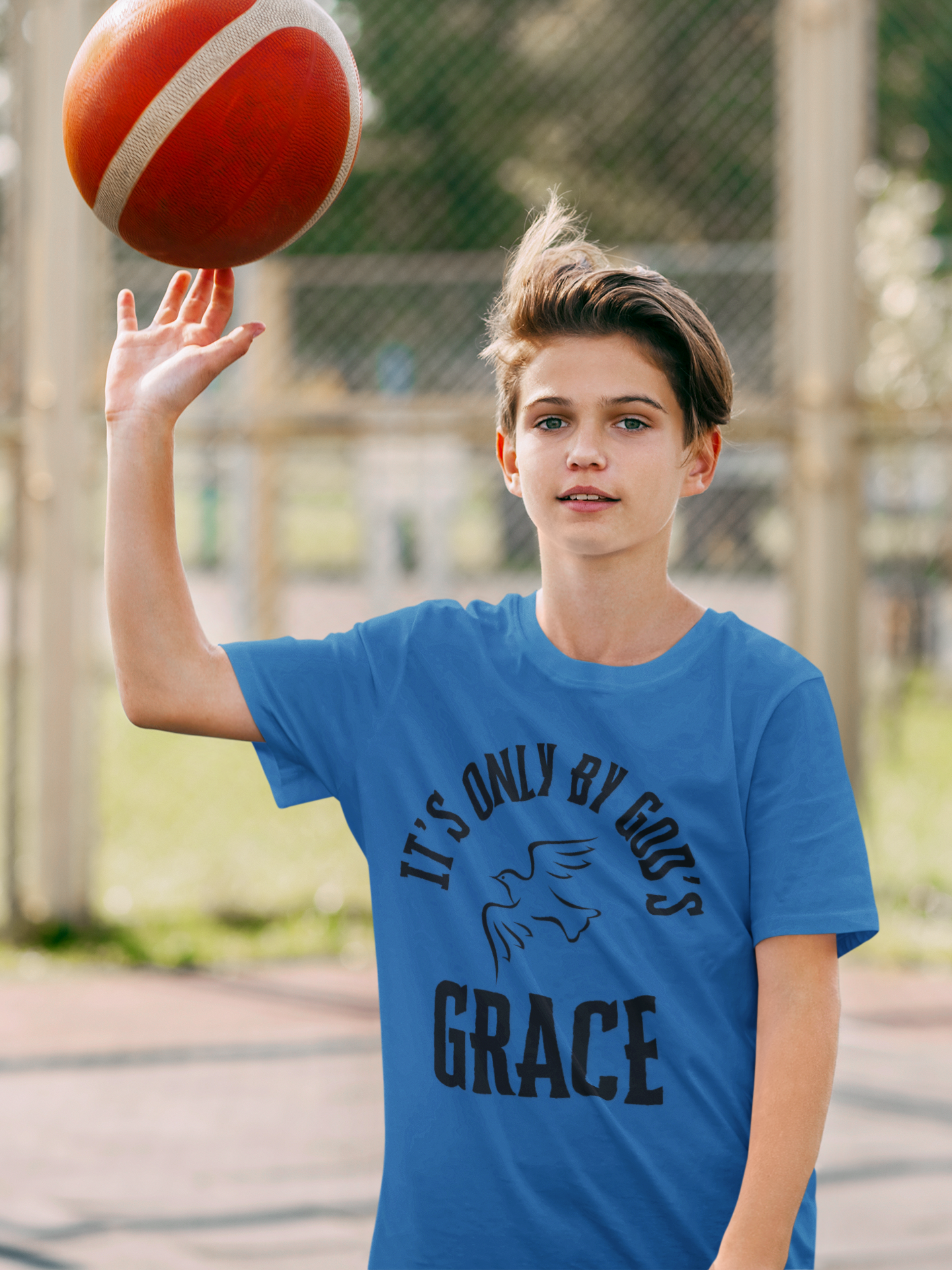 By God's Grace - Kids Heavy Cotton