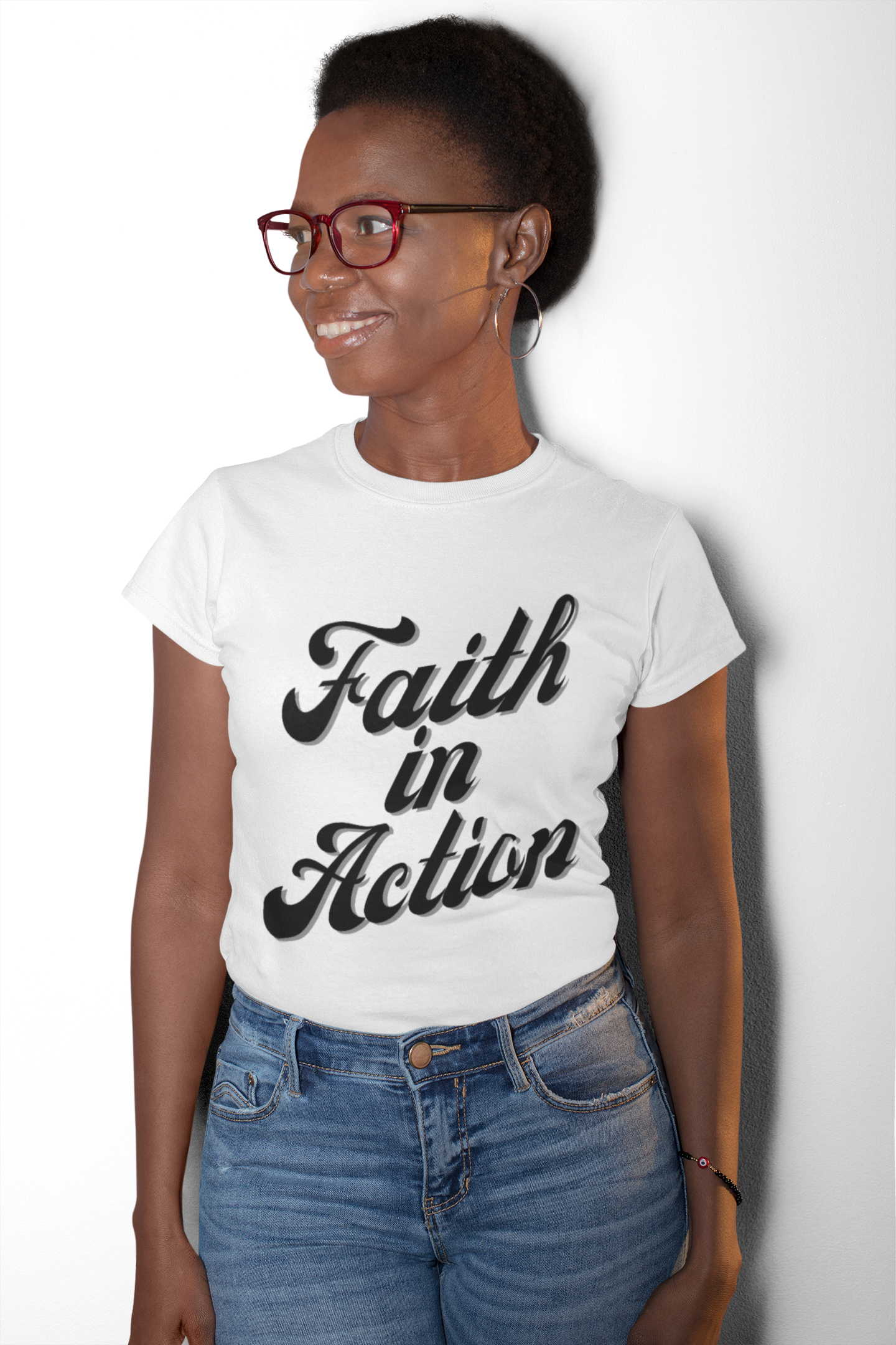 Faith in Action (Black ink) Adult Unisex T-Shirt