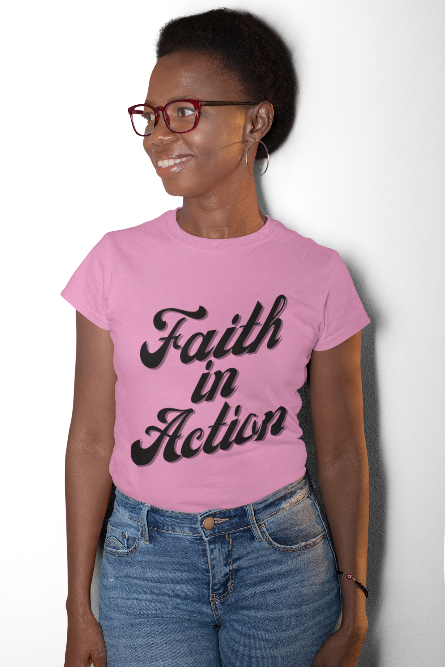Faith in Action (Black ink) Adult Unisex T-Shirt