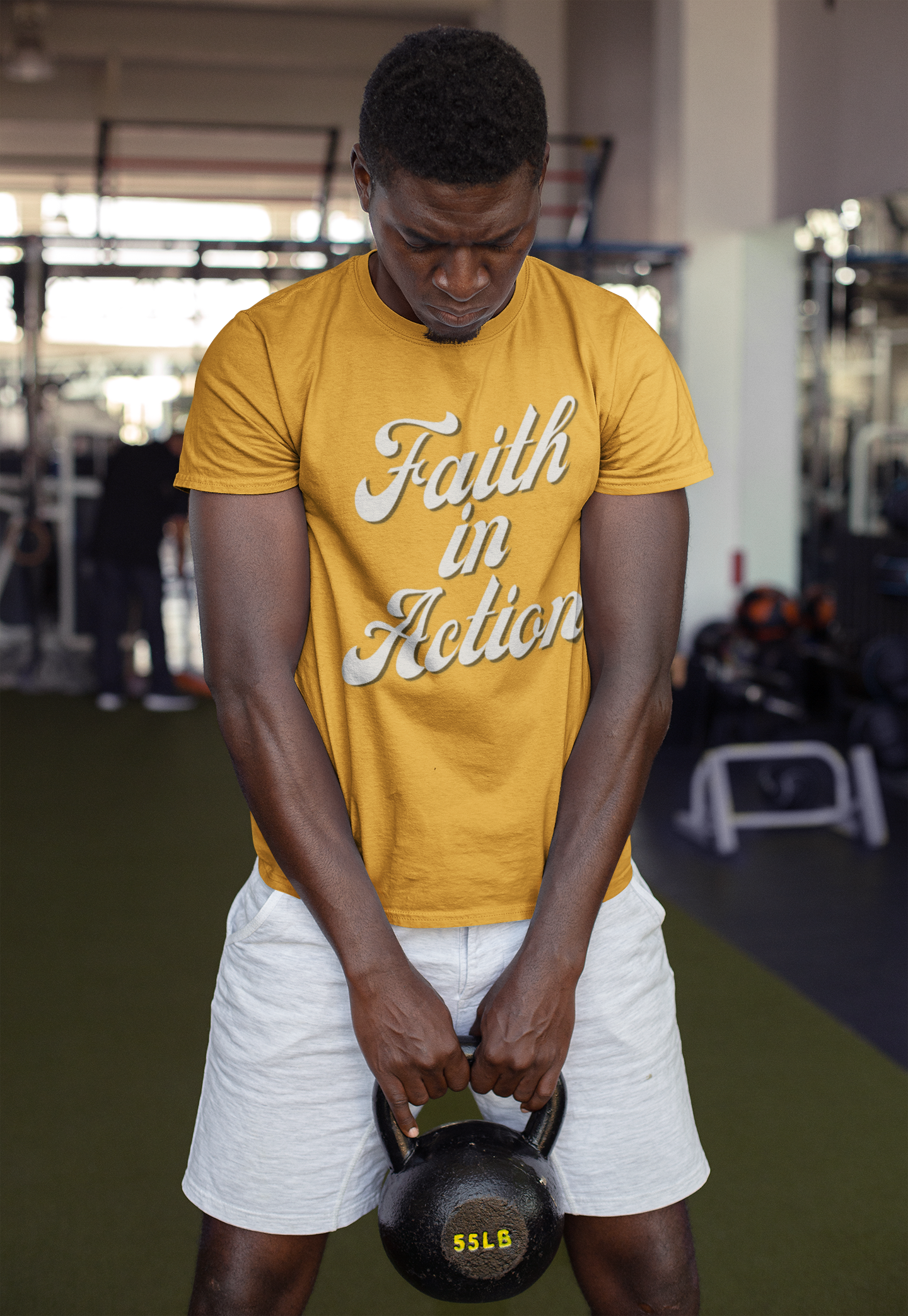 Faith in Action (White ink) Adult Unisex T-Shirt