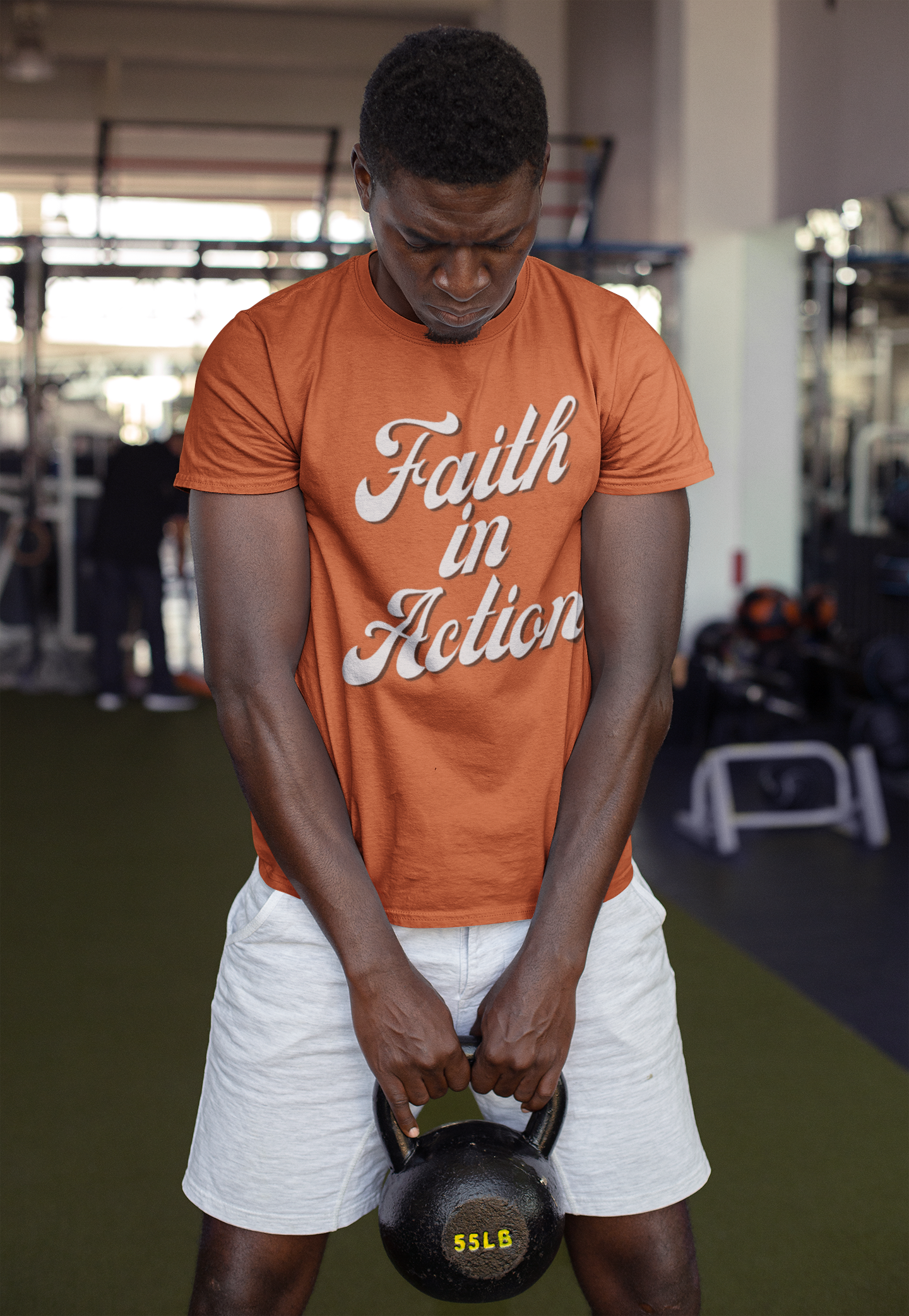 Faith in Action (White ink) Adult Unisex T-Shirt