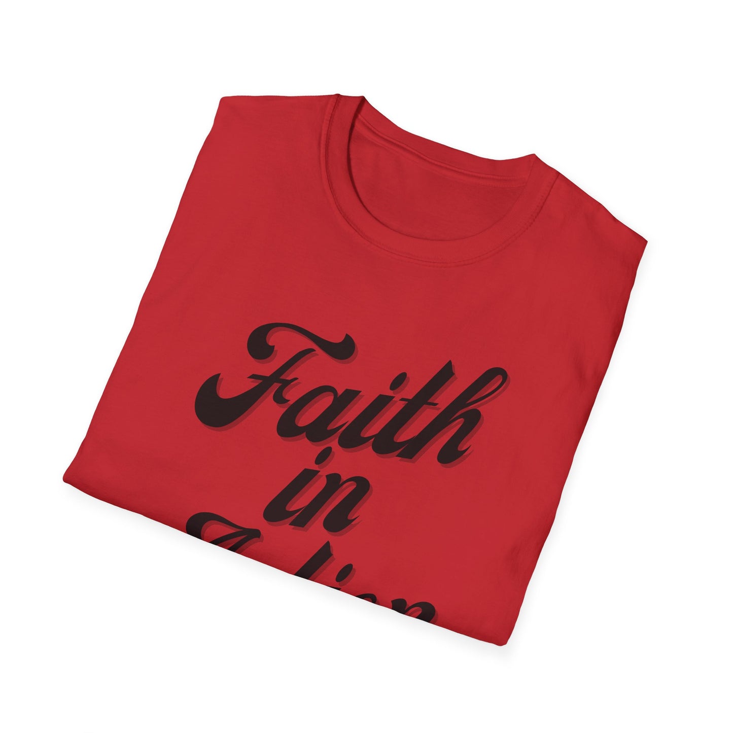 Faith in Action (Black ink) Adult Unisex T-Shirt