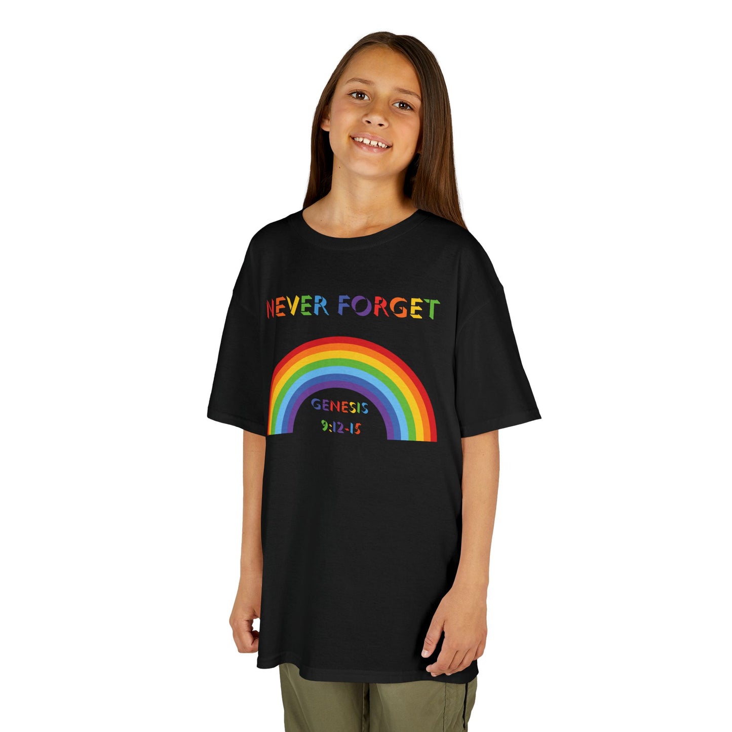Rainbow Genesis 9:12 - Kids Heavy Cotton