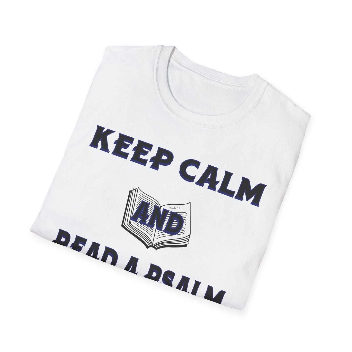 Keep Calm (Blue ink) Adult Unisex T-Shirt