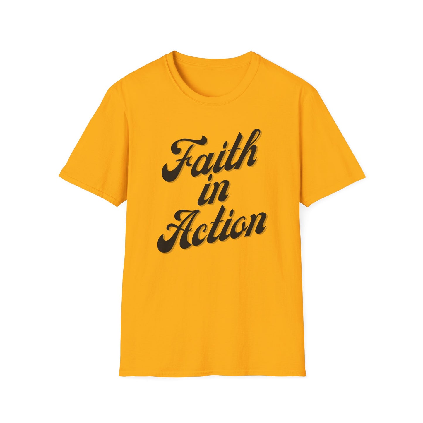 Faith in Action (Black ink) Adult Unisex T-Shirt