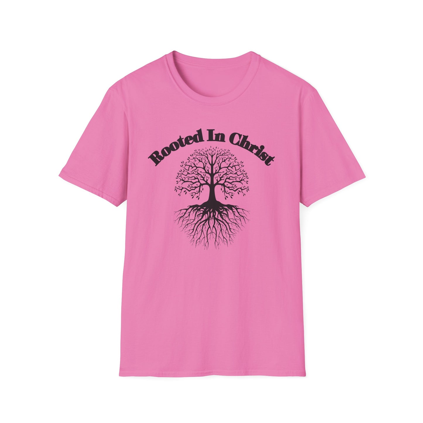 Rooted in Christ (Black ink) Adult Unisex T-Shirt