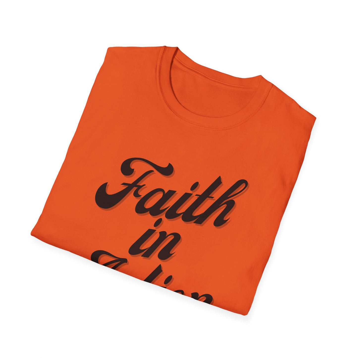 Faith in Action (Black ink) Adult Unisex T-Shirt