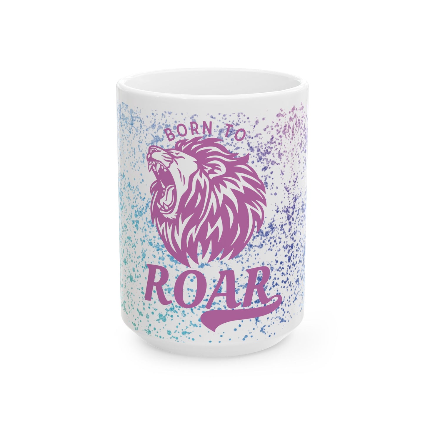 Born to Roar (Colorful) Ceramic Mug, (11oz, 15oz)