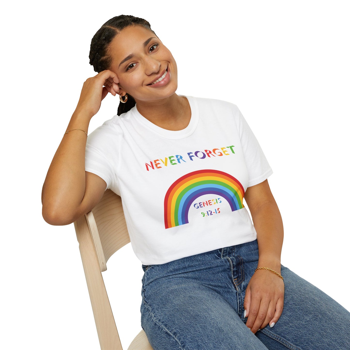 Never Forget Rainbow T-Shirt - Adult Unisex