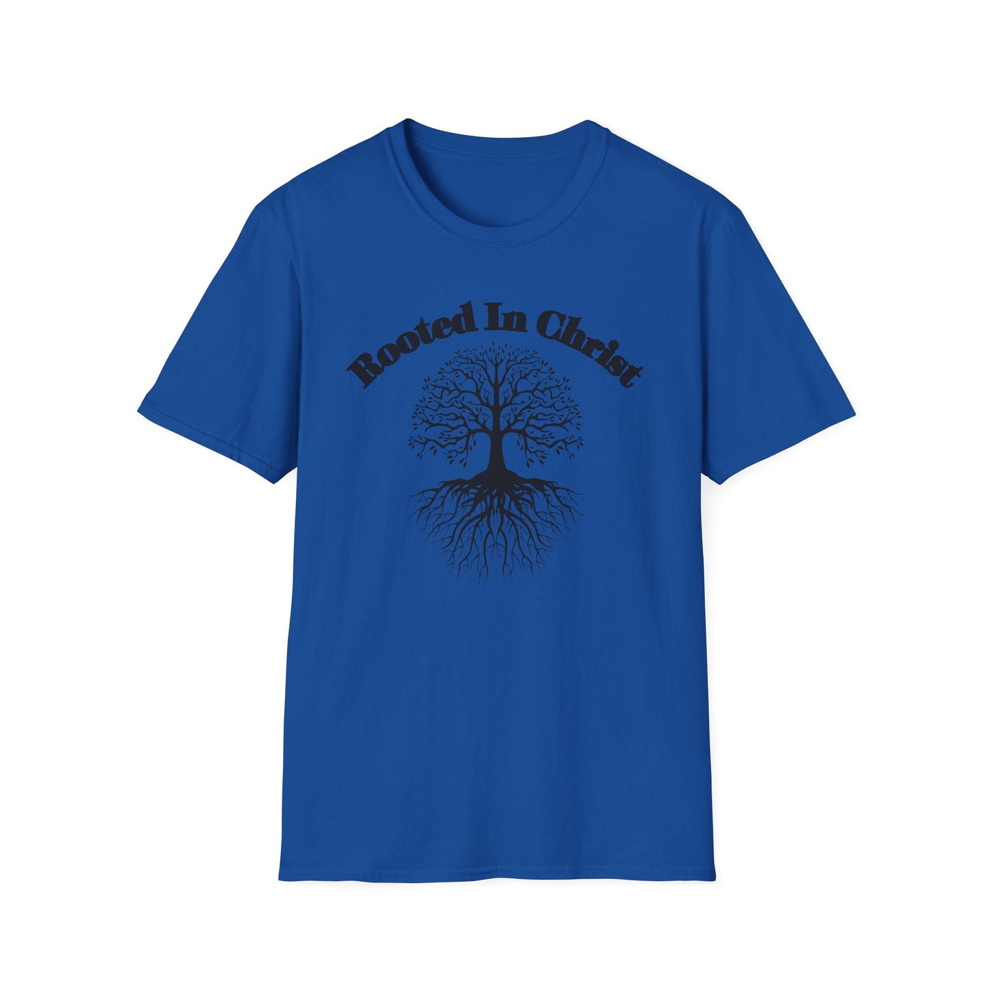 Rooted in Christ (Black ink) Adult Unisex T-Shirt