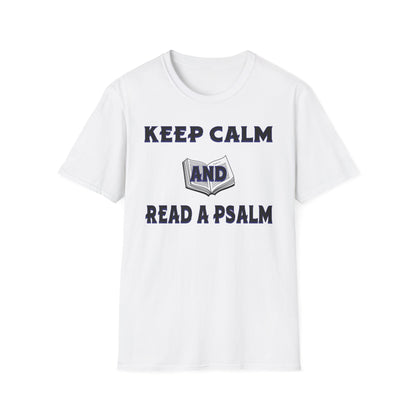 Keep Calm (Blue ink) Adult Unisex T-Shirt