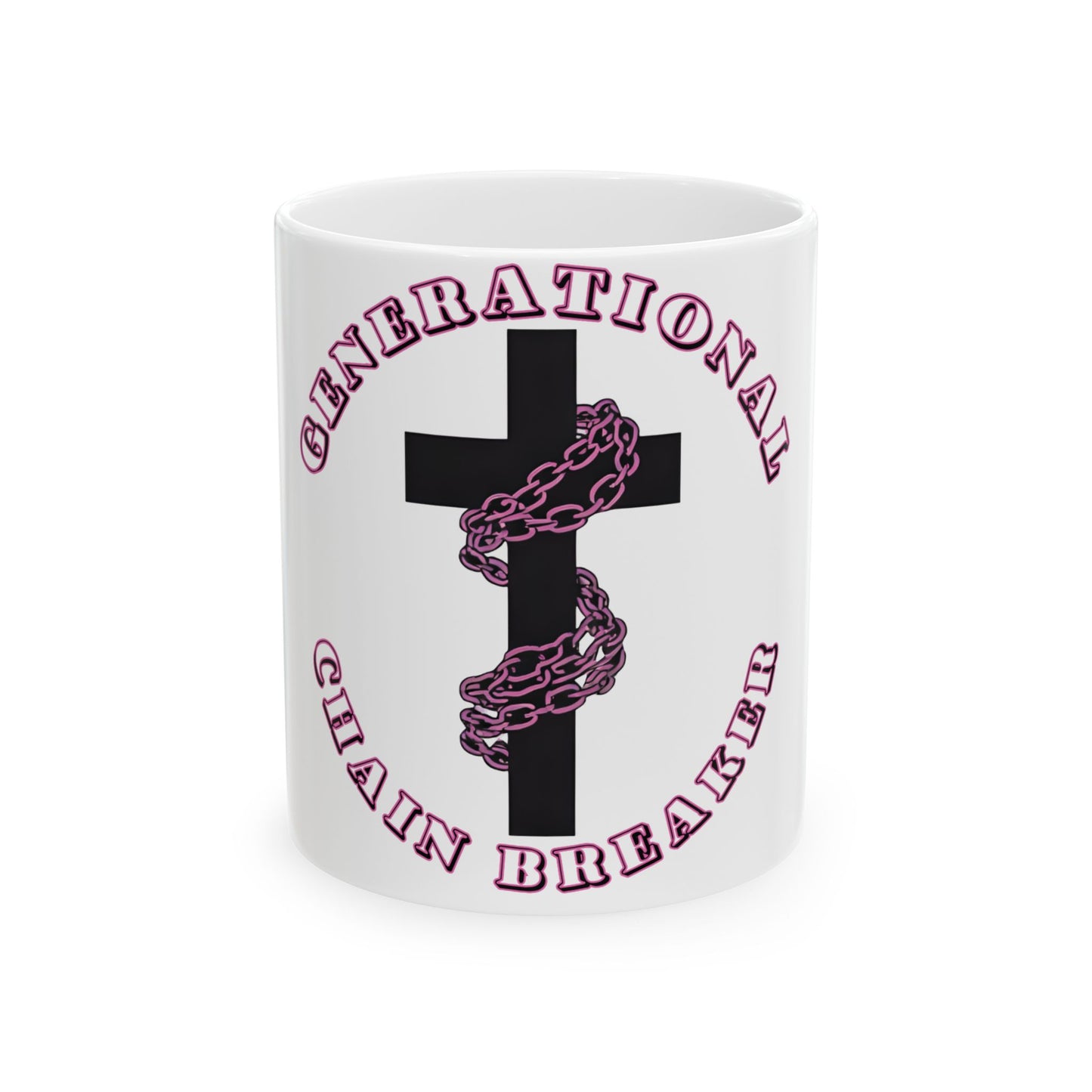 Generational Chain Breaker Cross Ceramic Mug, (11oz, 15oz)