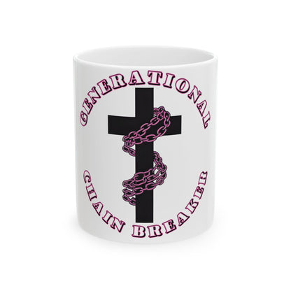 Generational Chain Breaker Cross Ceramic Mug, (11oz, 15oz)