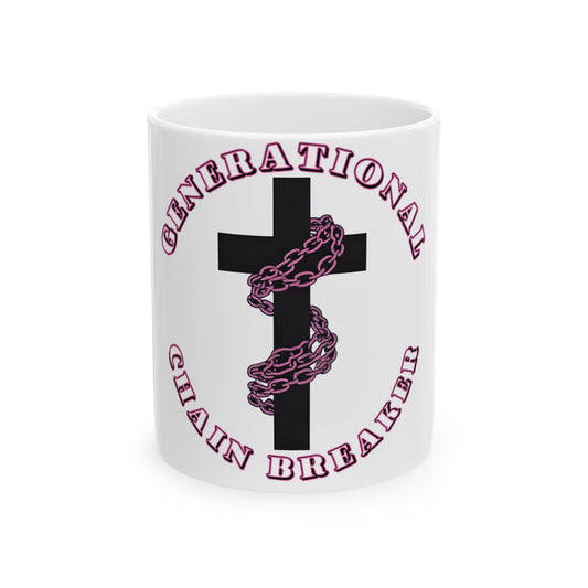 Generational Chain Breaker Cross Ceramic Mug, (11oz, 15oz)