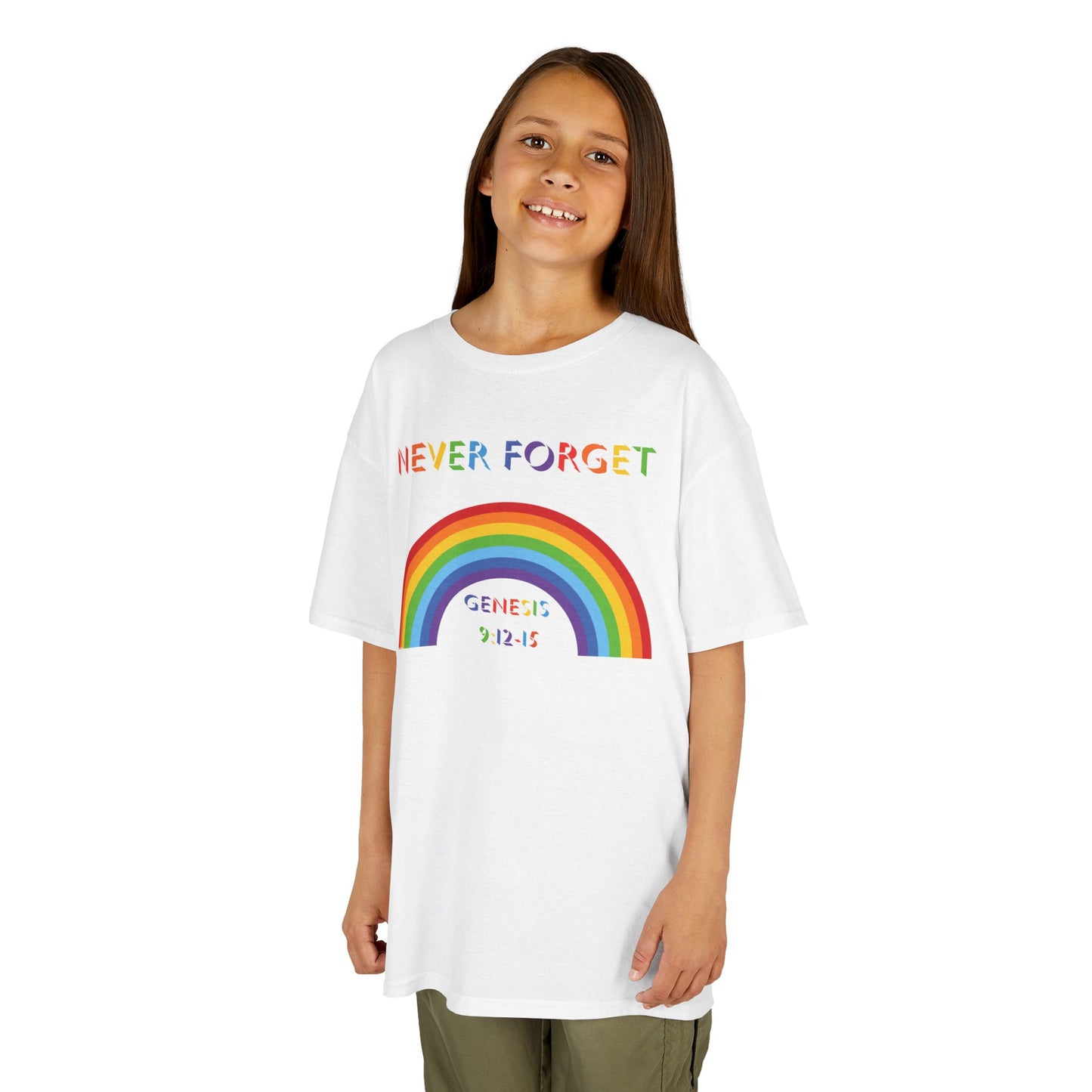Rainbow Genesis 9:12 - Kids Heavy Cotton