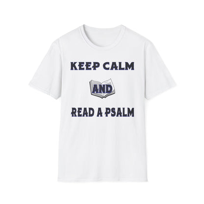 Keep Calm (Blue ink) Adult Unisex T-Shirt