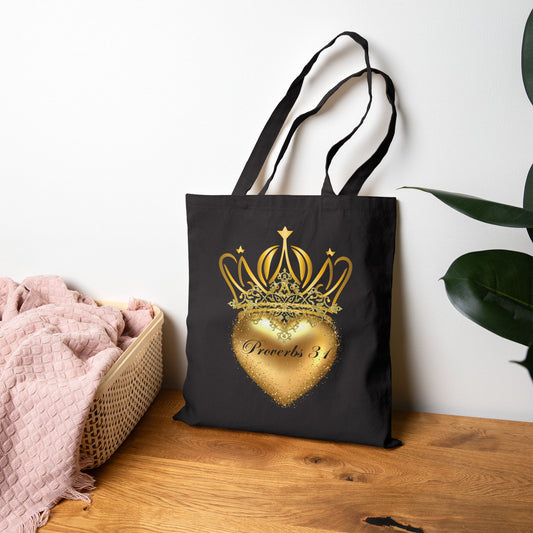Proverbs 31 Cotton Tote Bag