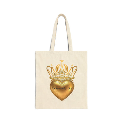 Proverbs 31 Cotton Tote Bag