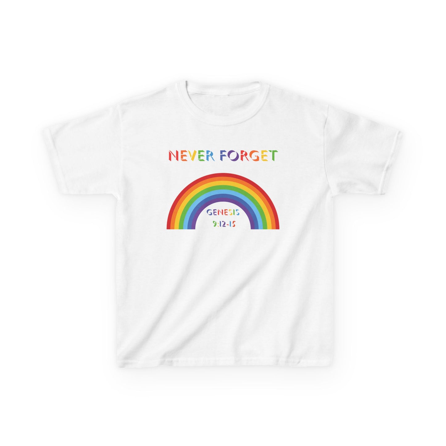 Rainbow Genesis 9:12 - Kids Heavy Cotton