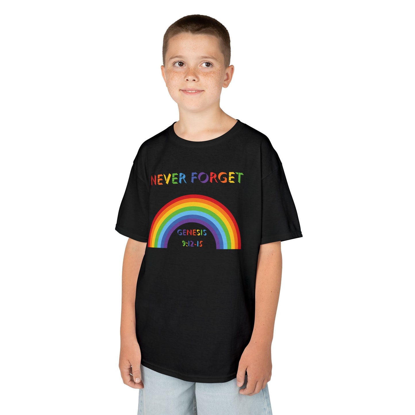 Rainbow Genesis 9:12 - Kids Heavy Cotton
