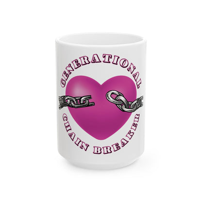 Generational Chain Breaker Heart Ceramic Mug (11oz, 15oz)