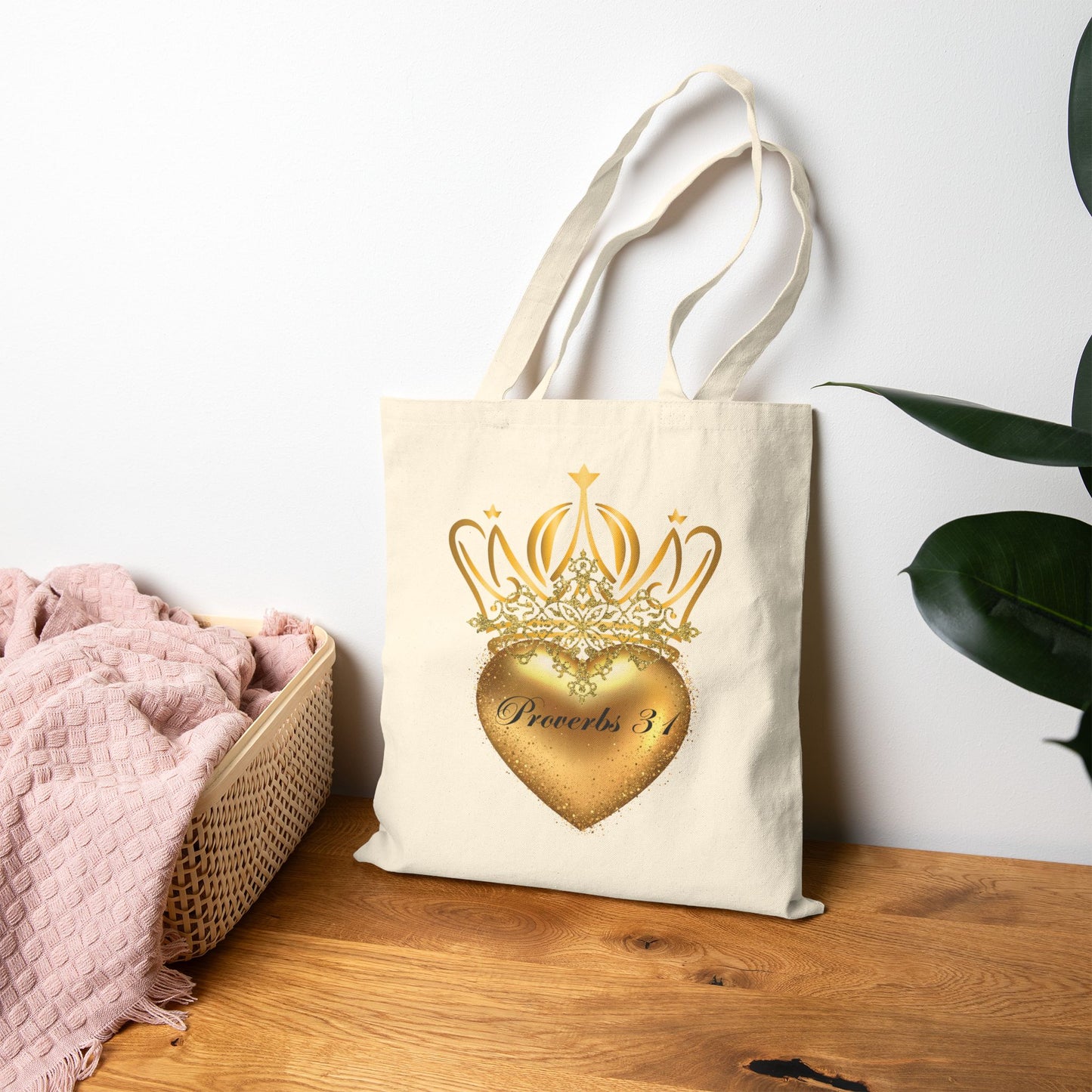 Proverbs 31 Cotton Tote Bag