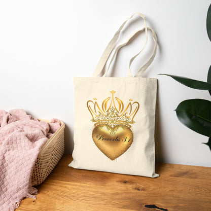 Proverbs 31 Cotton Tote Bag