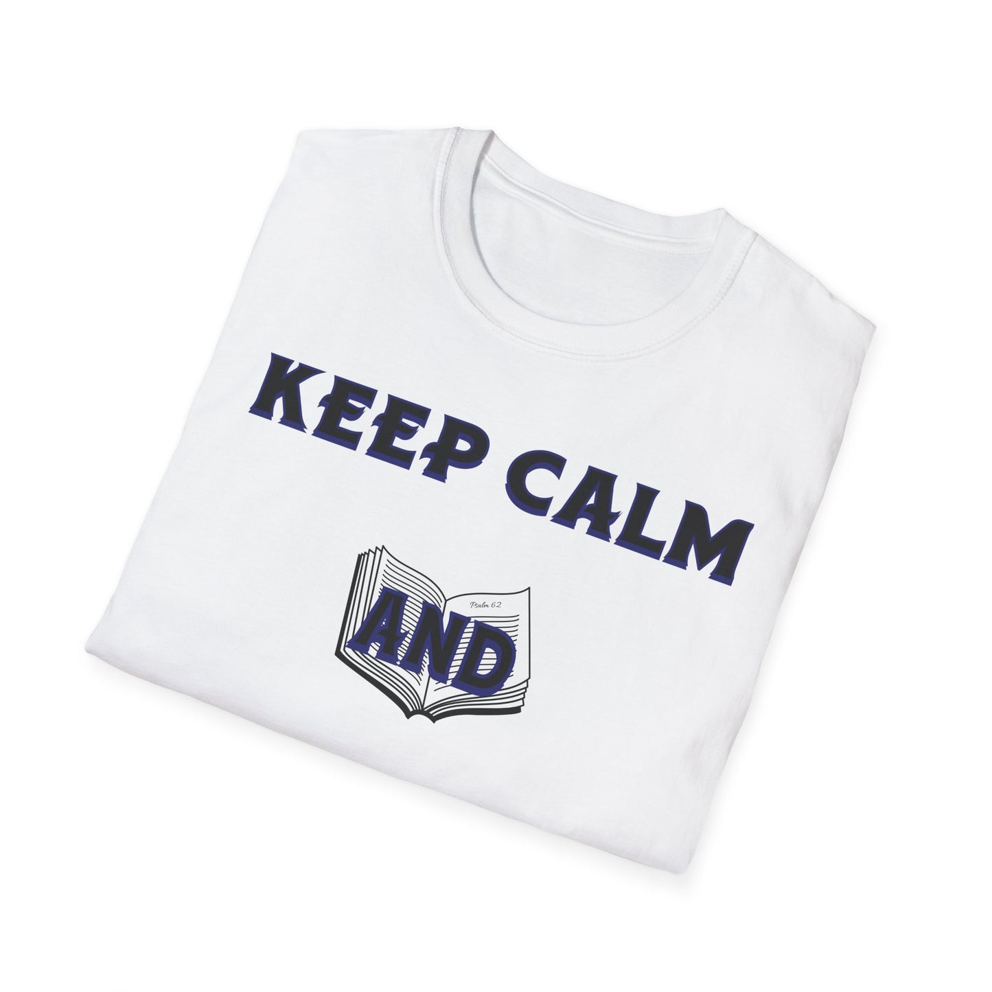Keep Calm (Blue ink) Adult Unisex T-Shirt