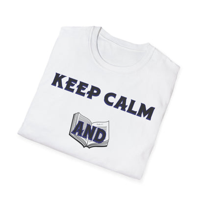 Keep Calm (Blue ink) Adult Unisex T-Shirt