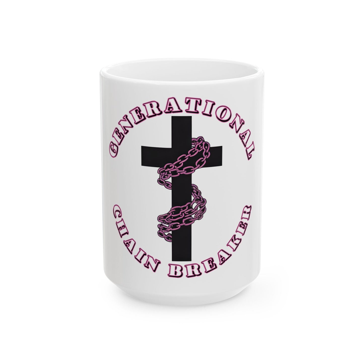 Generational Chain Breaker Cross Ceramic Mug, (11oz, 15oz)